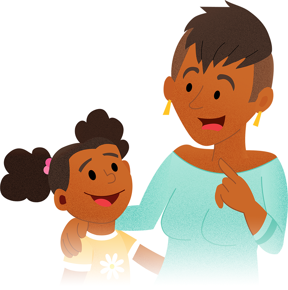 Mom and daughter