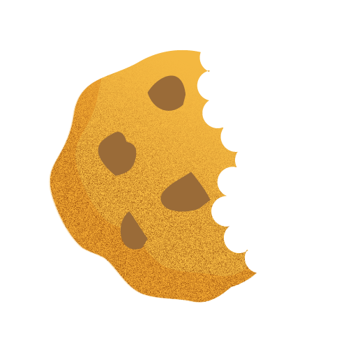 A cookie with bites missing
